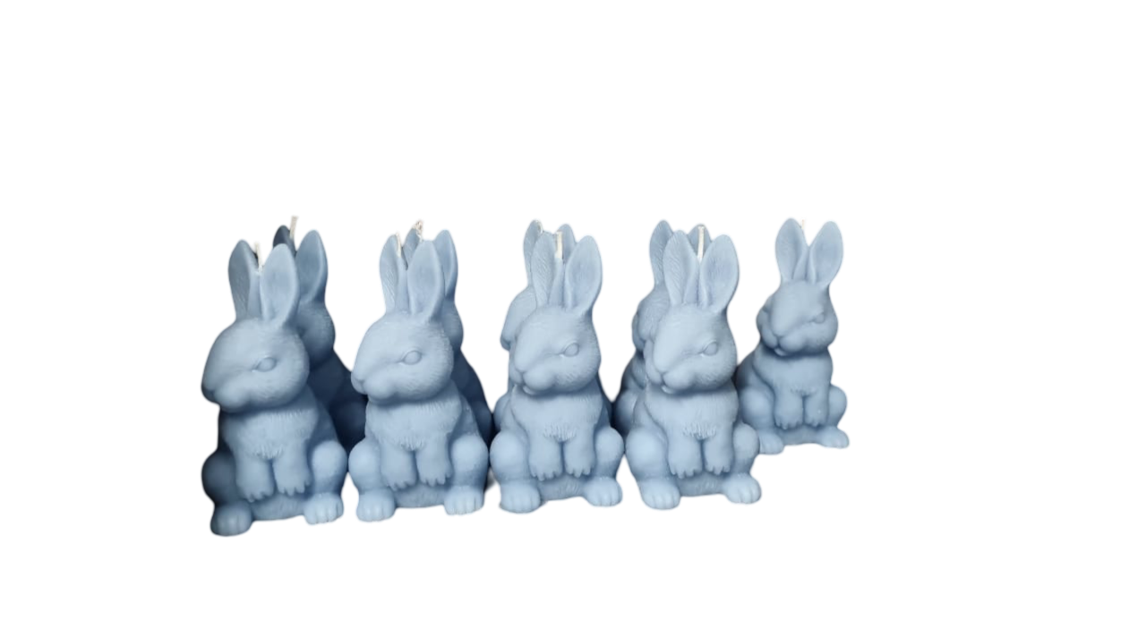 Easter bunny candle pack (10)- 001
