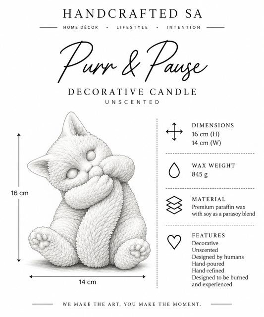 Purr & Pause | Decorative Cat Candle