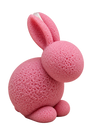 Textured Bunny 02 | Decorative Easter Pillar Candle