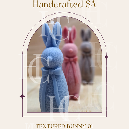 Textured Bunny 01 | Decorative Easter Pillar Candle
