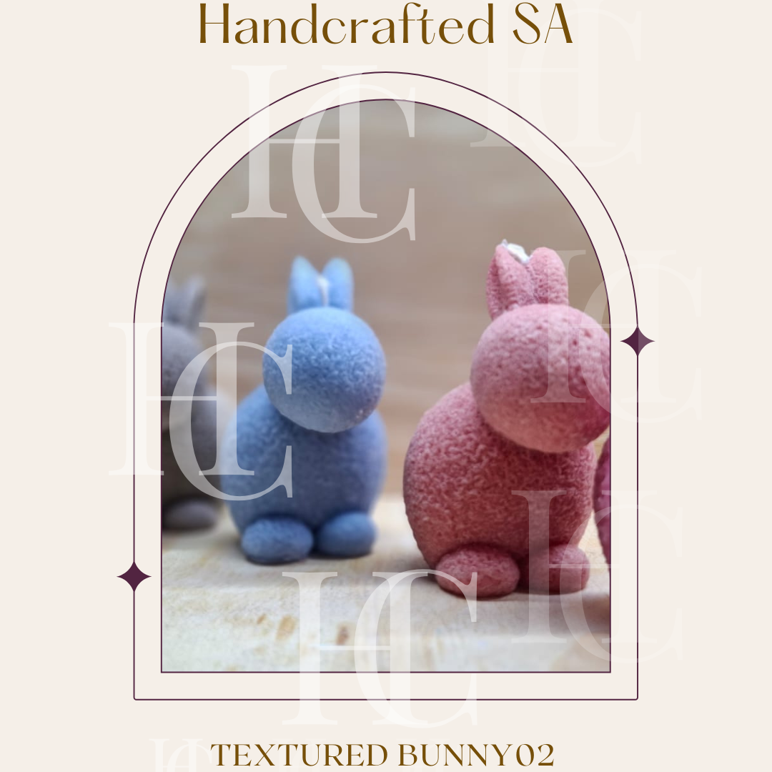 Textured Bunny 02 | Decorative Easter Pillar Candle