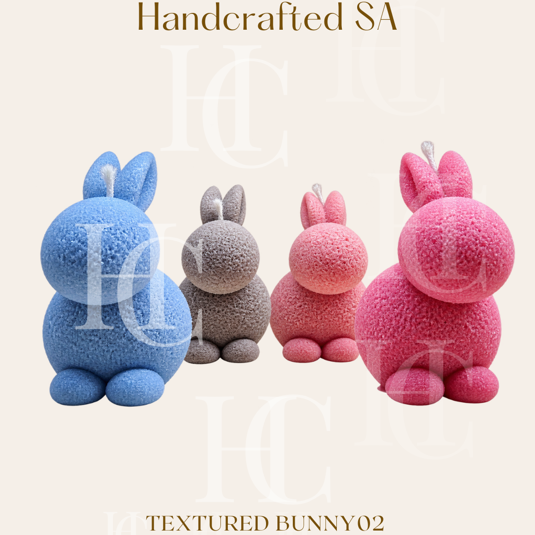 Textured Bunny 02 | Decorative Easter Pillar Candle