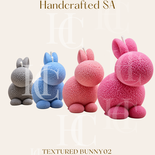 Textured Bunny 02 | Decorative Easter Pillar Candle